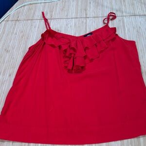 Massimo Red Ruffled Camisole
